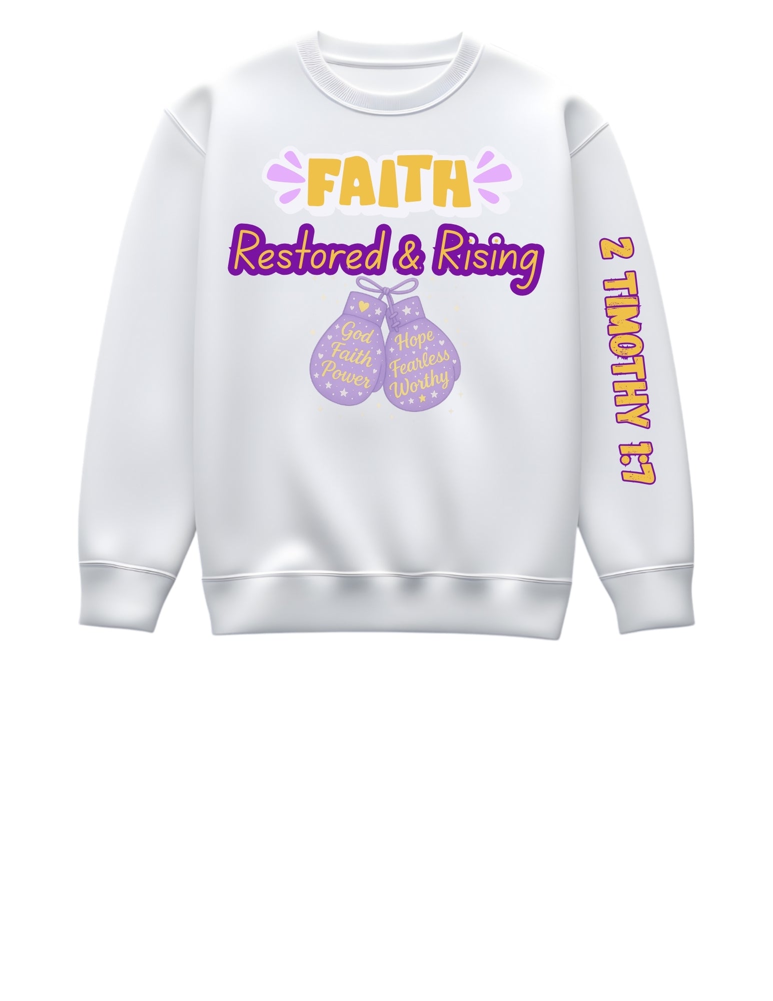 White Sweat Top _ Faith Restored